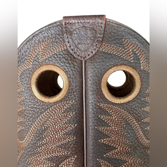 Ariat Workhog Pull-On Western Boots Men’s 10B Square Toe Cowboy Leather Brown - Picture 10 of 11